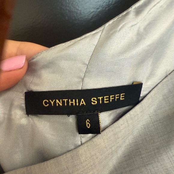 Cynthia Steffe size 6 EUC One-Shoulder grey blazer material Dress - Picture 4 of 13